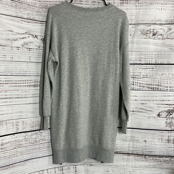 American eagle sweatshirt Womens XS Side zipper oversized heather gray New - Picture 7 of 12